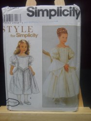 8931 FORMAL RENN DROP WST FLARE GODET DRESS PATTERN GIRL 5-8